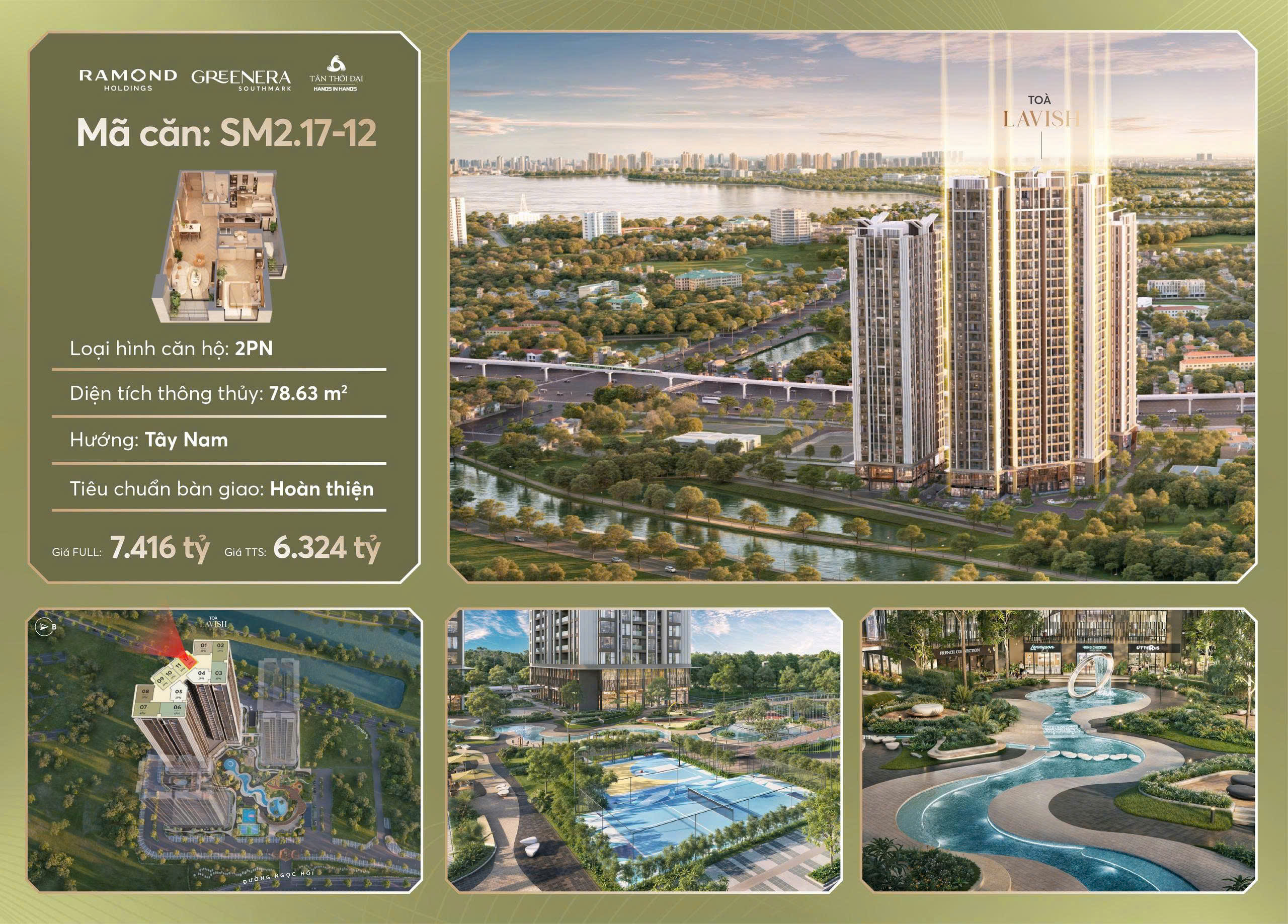 Độc quyền siêu phẩm 2pn góc - có lãi ngay khi mua!  SM2.17-12